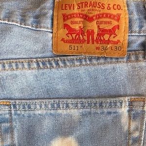 New Levi’s 511 Bleached Stonewash Jeans